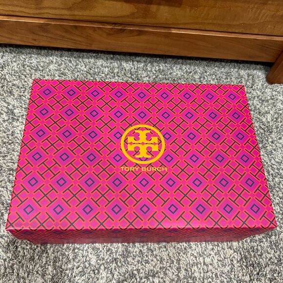 Tory Burch Joey Platform Boat Shoes Nubuck Blue Leather NEW in Box Women's 9.5 - Picture 4 of 14